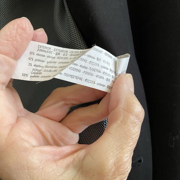 Zara Mens Single Breasted Jacket Blazer Black Lined Inner Outer Pockets US 46 - Picture 7 of 11